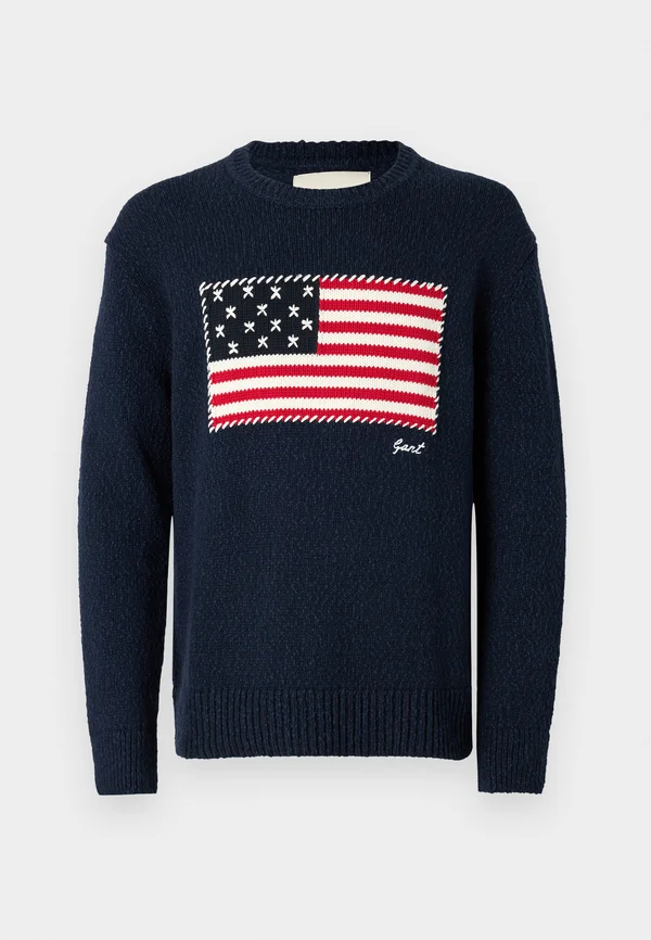 FLAG INTARSIA UNISEX - Strickpullover - evening blue