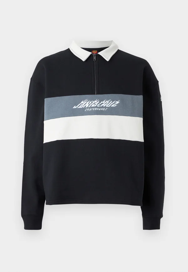 FLAME STRIP ZIP CREW UNISEX - Sweatshirt - black