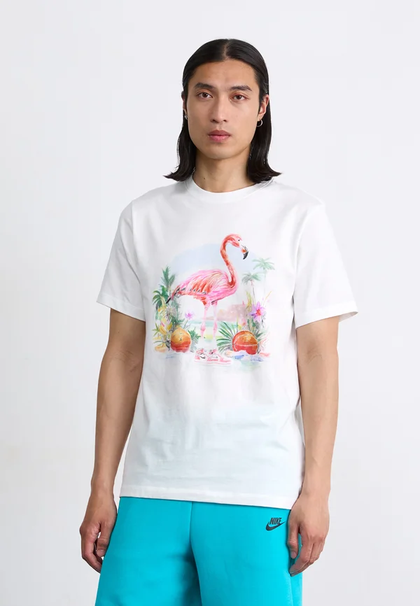 FLAMINGO CREW - T-Shirt print - white