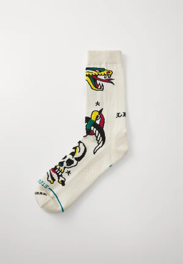 FLASH CREW UNISEX - Socken - white/black/yellow