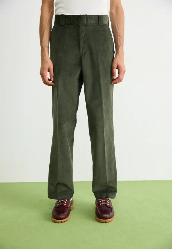 FLAT FRONT PANT - Stoffhose - olive green