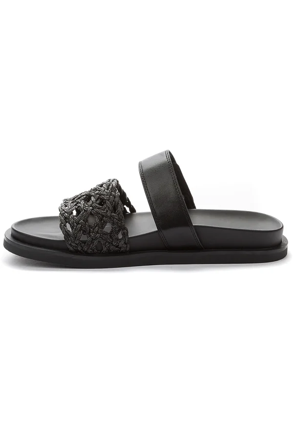 FLAT - Pantolette flach - black