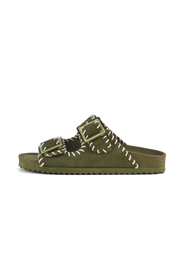 FLAT  - Pantolette flach - khaki