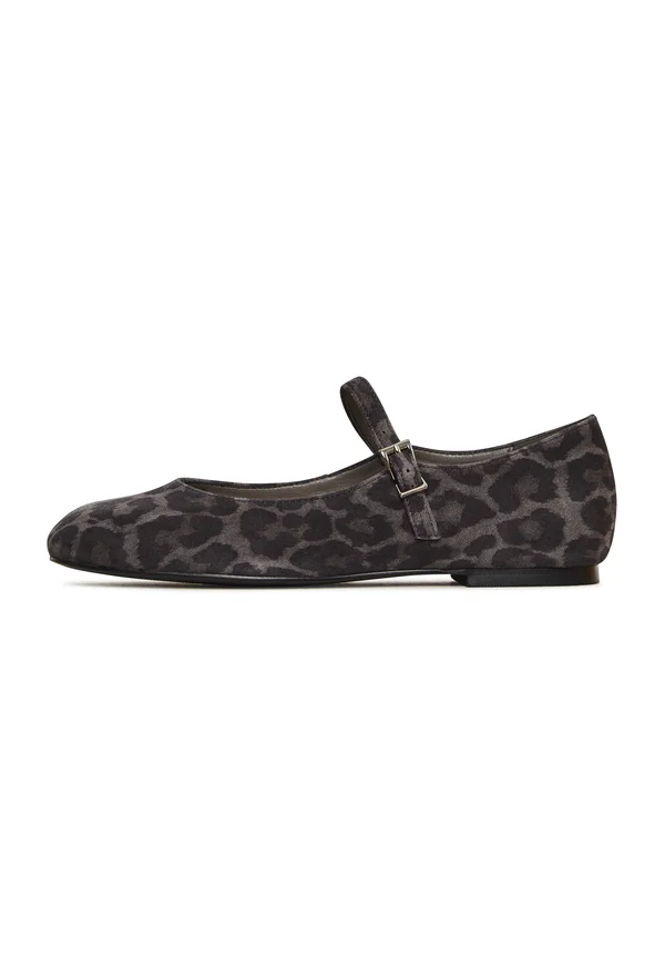 FLAT SOLE - Riemchenballerina - grey leopard