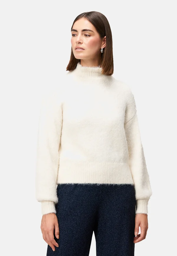 FLAUSCHIG MIT STEHKRAGEN - Strickpullover - eggnog