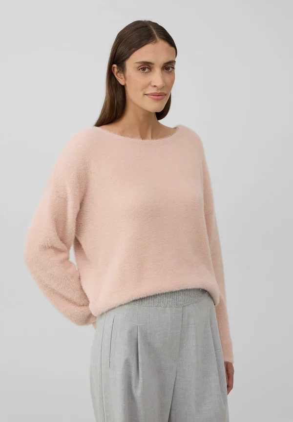 FLAUSCHIGER MIT U-BOOT-AUSSCHNITT - Strickpullover - altrosa