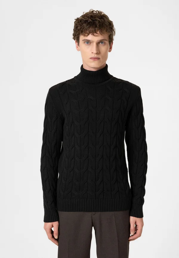 FLAVIO - Strickpullover - black