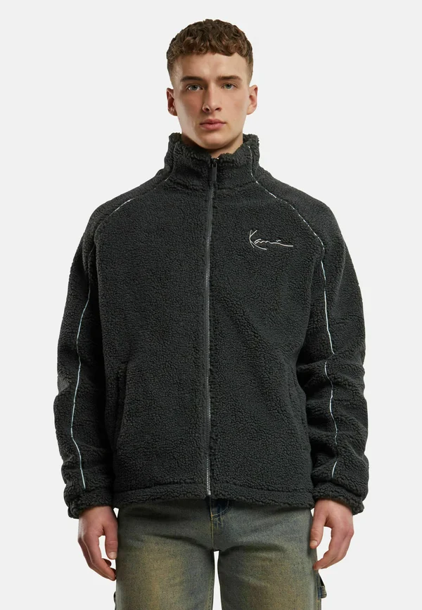 Fleecejacke - black grey