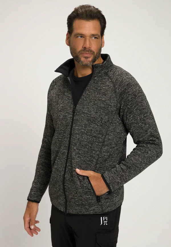 Fleecejacke - dark gray-mottled