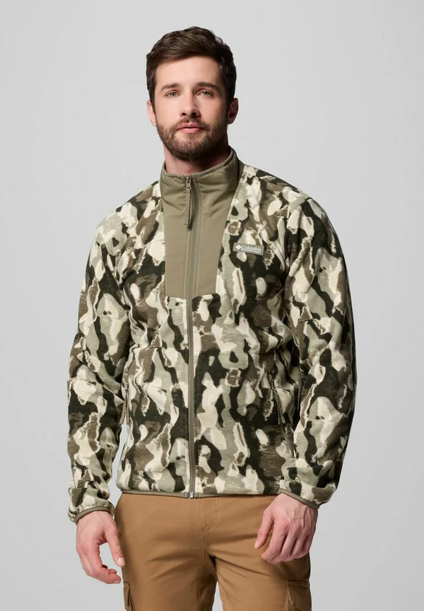 Fleecejacke - stone green treebark