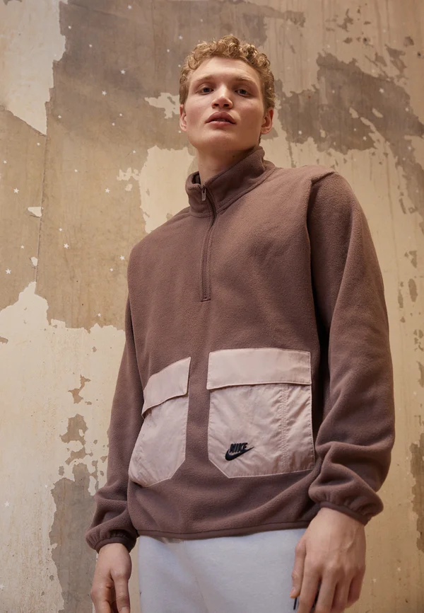 Fleecepullover - diffused taupe/light bone