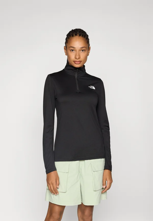 FLEX 1/4 ZIP GRAPHIC - Langarmshirt - black