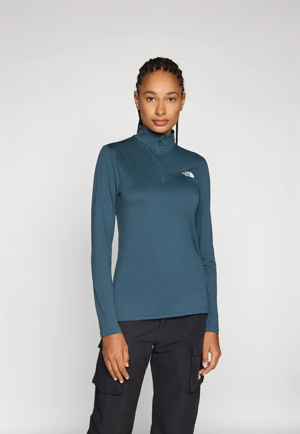 FLEX 1/4 ZIP TEE SLIM - Langarmshirt - deep cypress