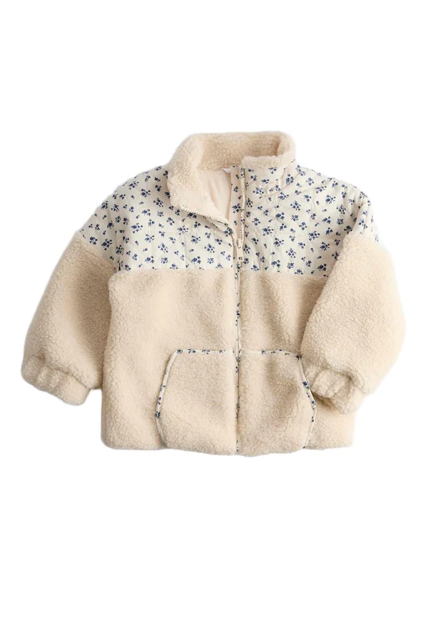 FLORAL PATCHWORK  - Fleecejacke - ecru mix