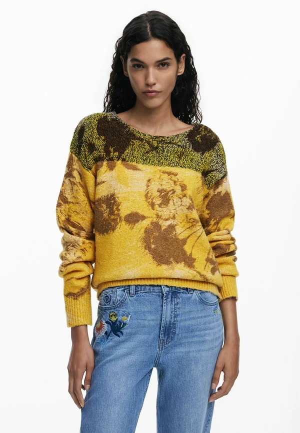 FLORAL - Strickpullover - yellow