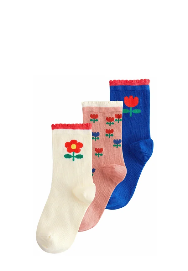 FLOWER 3 PACK - Socken - blue and ecru