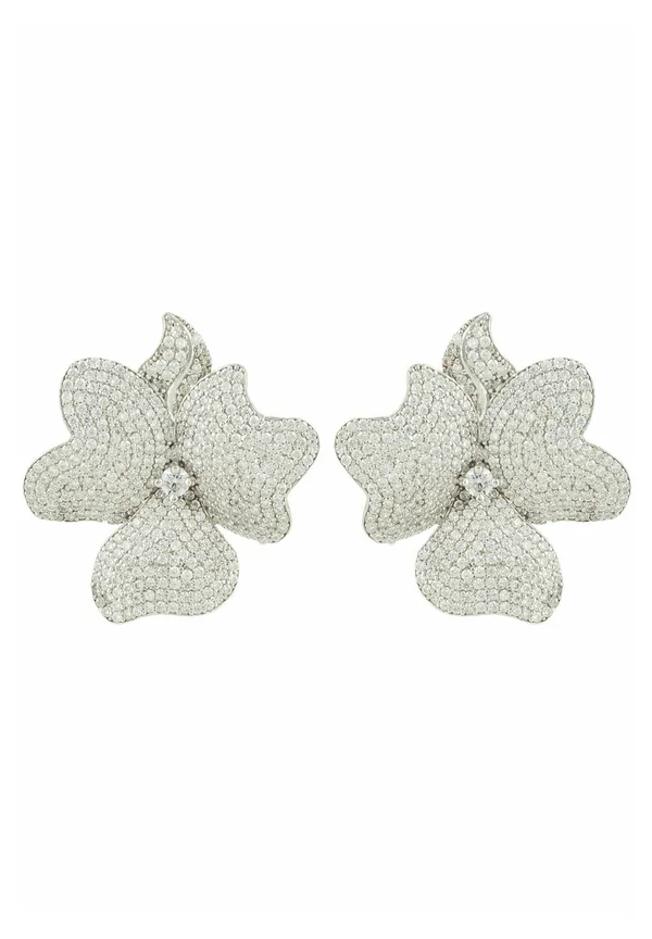 FLOWER  - Ohrringe - silver coloured