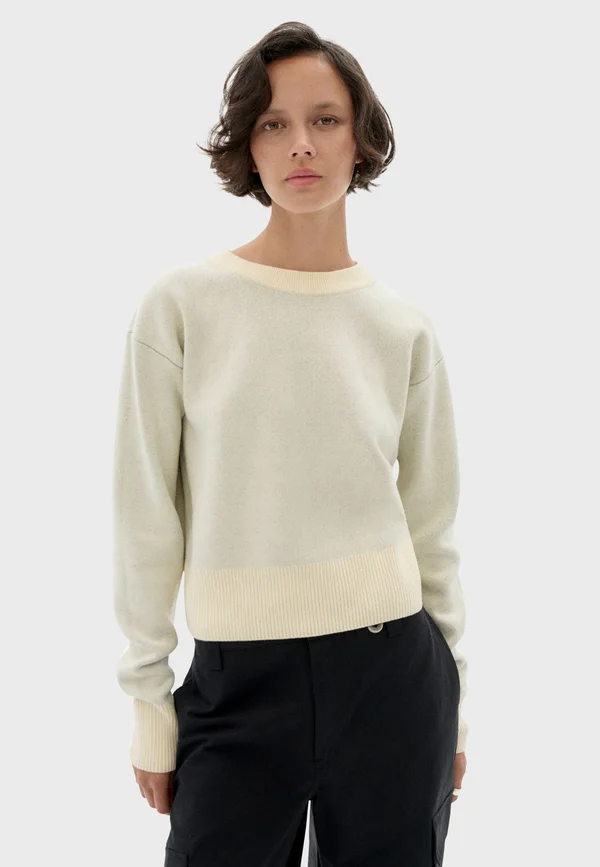 FLOWER ROPE - Strickpullover - off white