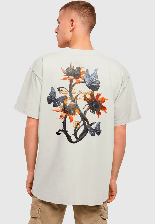 FLOWERS - T-Shirt print - lightasphalt