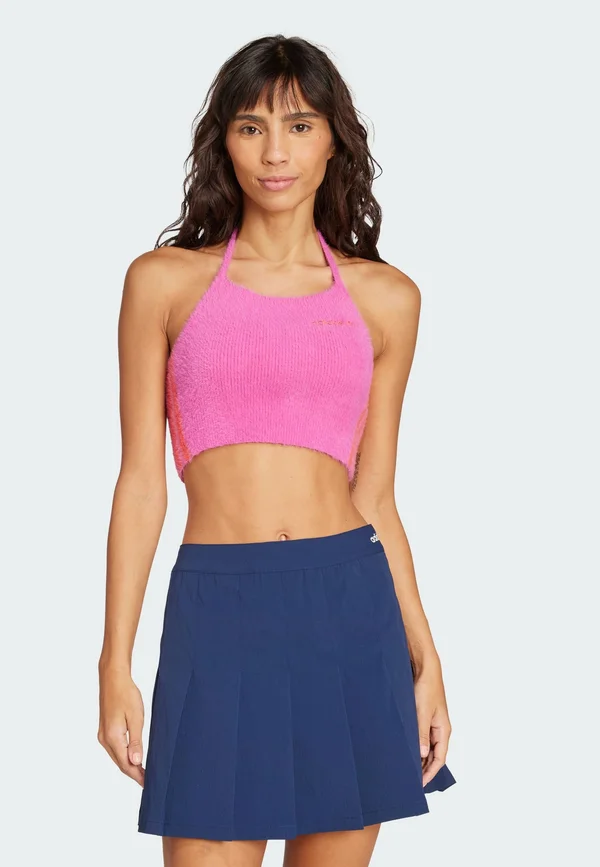 FLUFFY HALTER - Top - semi lucid fuchsia