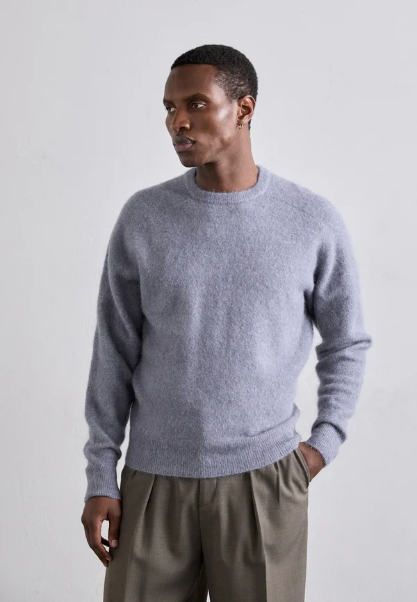FLUFFY HAMMER SLEEVE - Strickpullover - grey