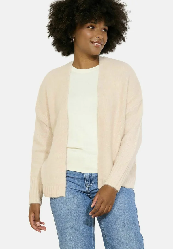FLUFFY OPEN - Strickjacke - vanilla white