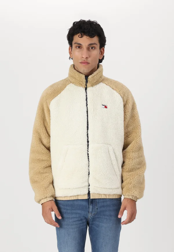 FLUFFY REVERSIBLE JACKET - Fleecejacke - relic tan/ancient white