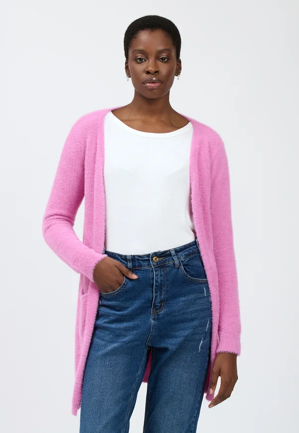 FLUFFY - Strickjacke - pink
