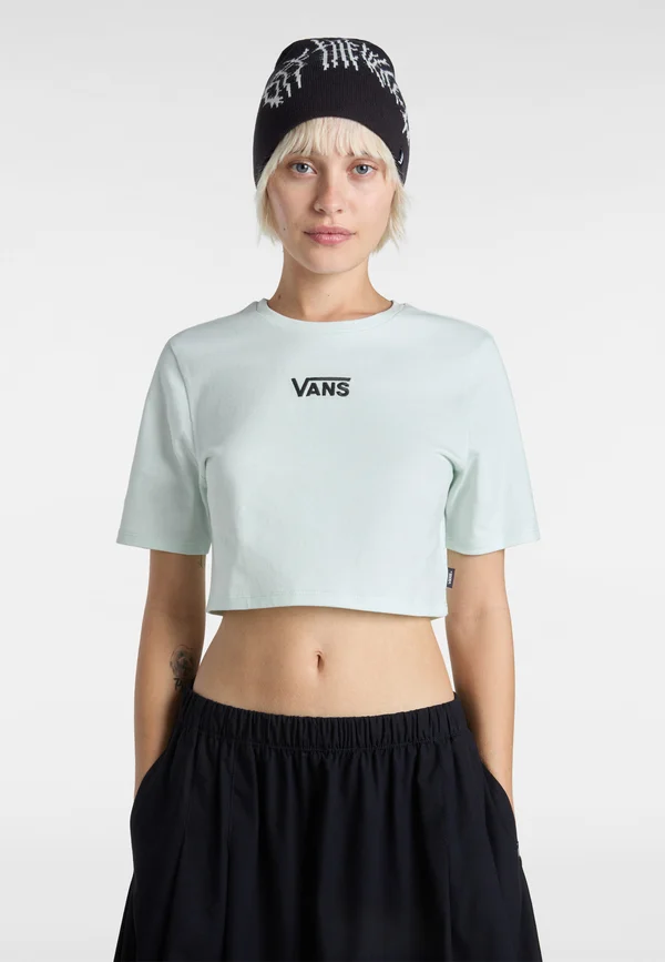 FLYING V CREW CROP II - T-Shirt print - hint of mint