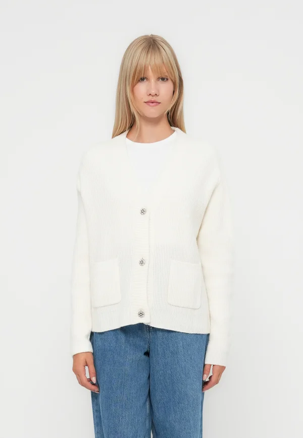 FODOYA - Strickjacke - white alyssum