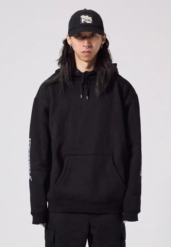 FOIL HOOD UNISEX - Kapuzenpullover - black