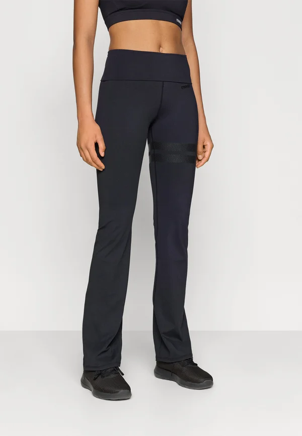 FOLD OVER FLARE LEGGINGS - Tights - black