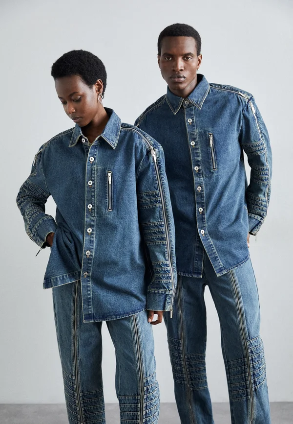 FOLDING JACKET UNISEX - Jeansjacke - blue