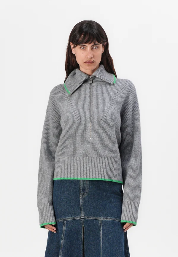 FOLEGANDROS  - Strickpullover - grigio/verde