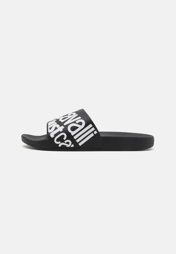 FONDO POOL - Pantolette flach - black/white