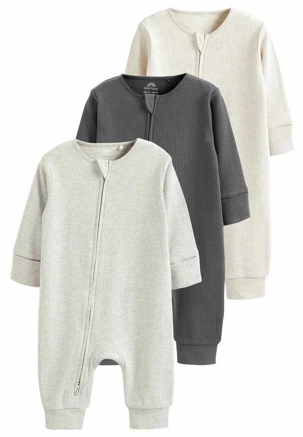 FOOTLESS 2 WAY ZIP 3 PACK - Pyjama - caramel brown