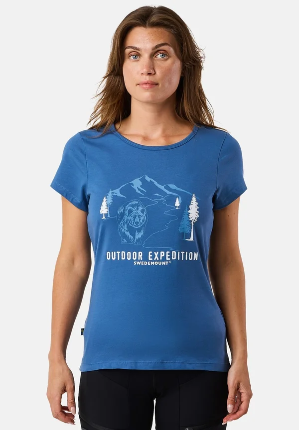 FOREST - T-Shirt print - dusty blue bear