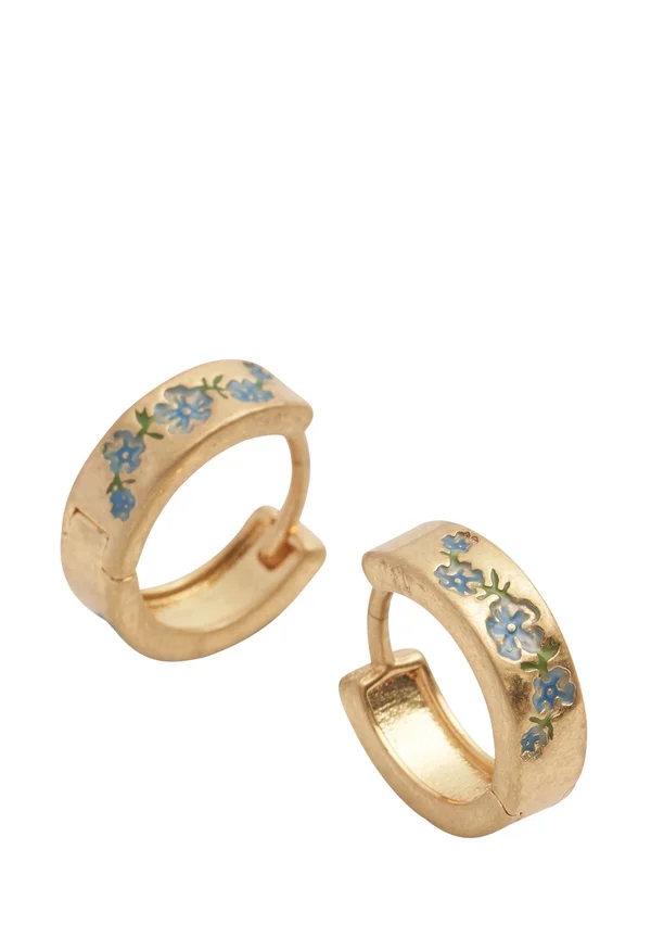FORGET ME-NOT MINI HOOPS - Ohrringe - blue gold-coloured