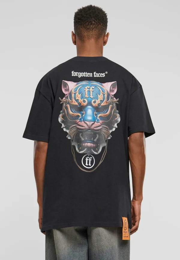 FORGOTTEN FACES ANCIENT TIGER MASK  - T-Shirt print - black