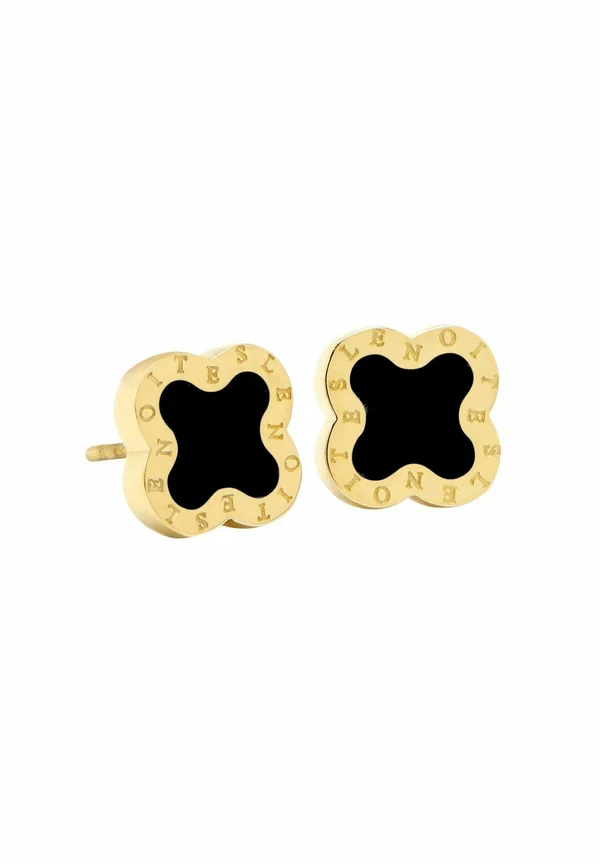 FOUR LEAF CLOVER - Ohrringe - gold coloured black