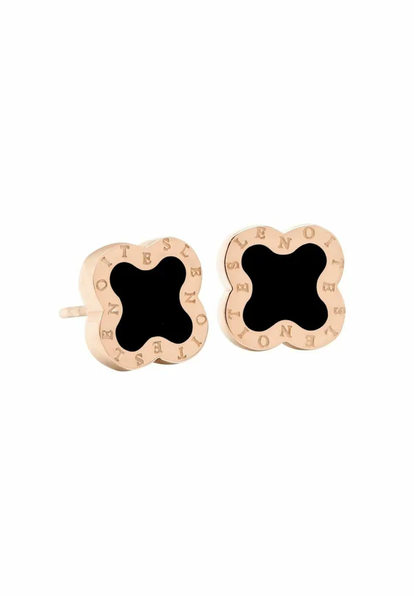 FOUR LEAF CLOVER - Ohrringe - rose gold coloured black