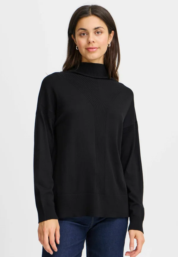 FRALMA - Strickpullover - black