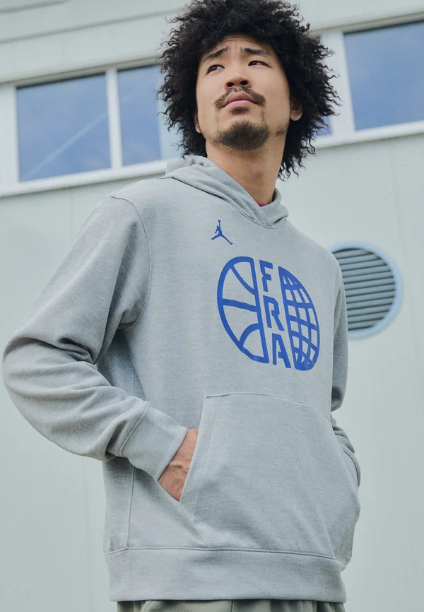 FRANCE FLEECE HOODIE - Nationalmannschaft - dark grey heather/old royal