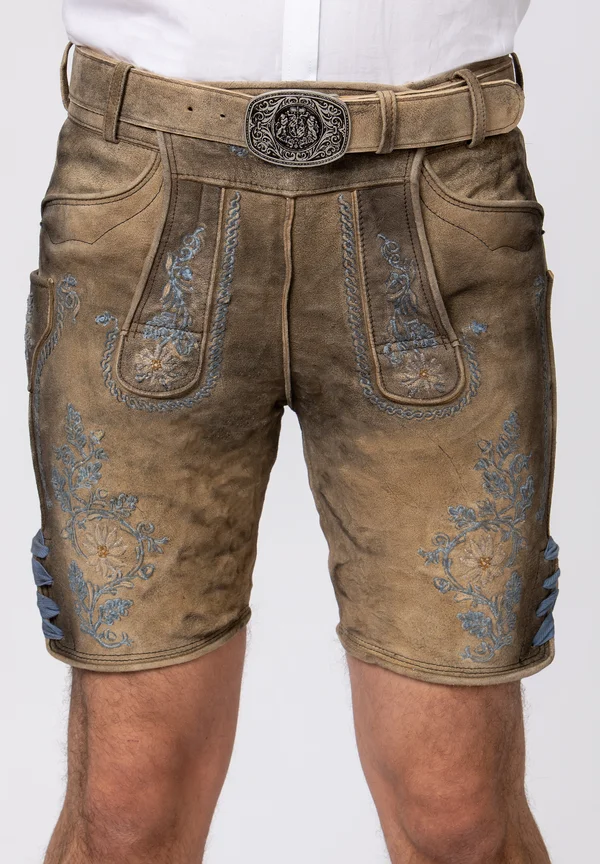 FRANZ - Lederhose - uroid blau
