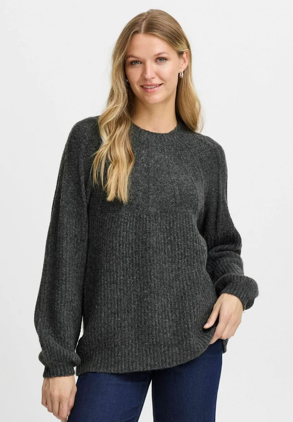 FRBEVERLY - Strickpullover - charcoal melange