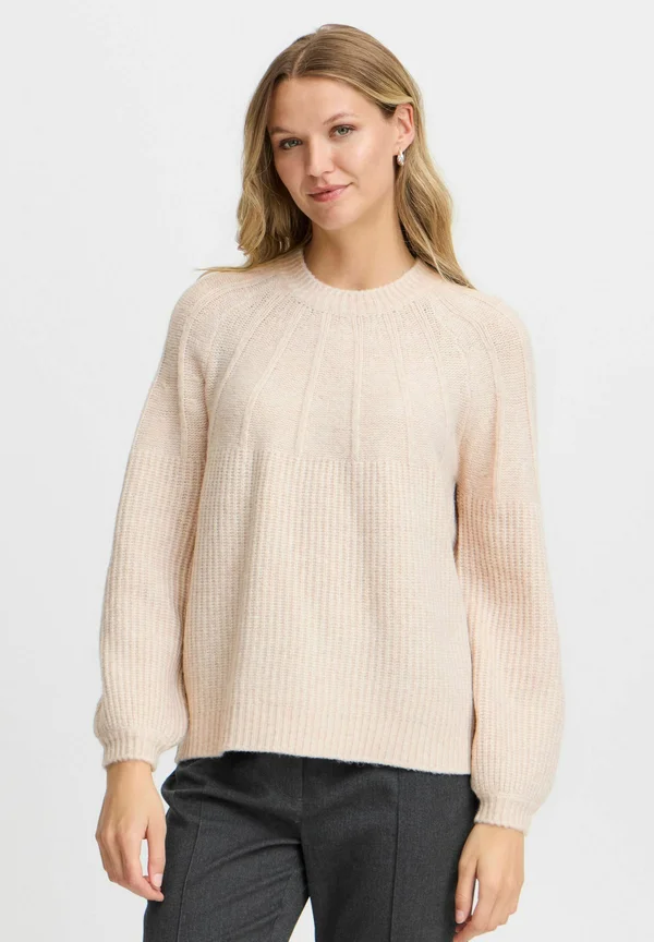 FRBEVERLY - Strickpullover - limestone melange