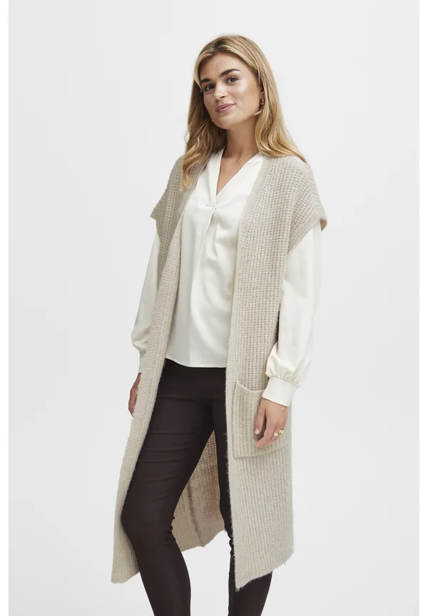 FRBEVERLY VE 2 - Strickjacke - limestone melange