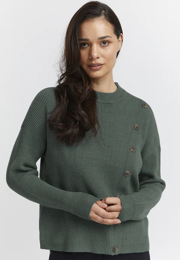 FRBitte - Strickjacke - dark forest melange