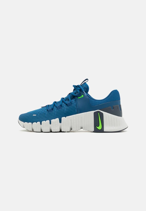 FREE METCON 5  - Trainingsschuh - court blue/green strike/thunder blue/platinum tint