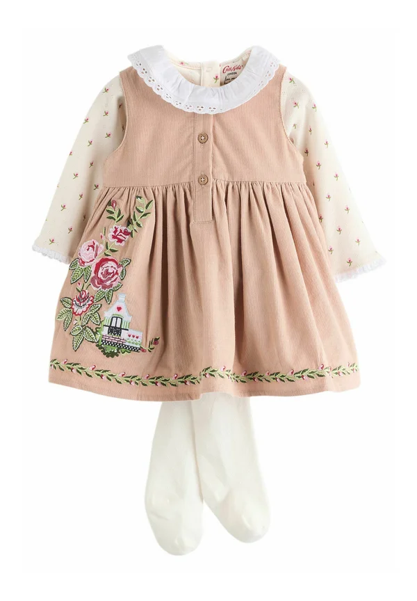 Freizeitkleid - beige embroidered